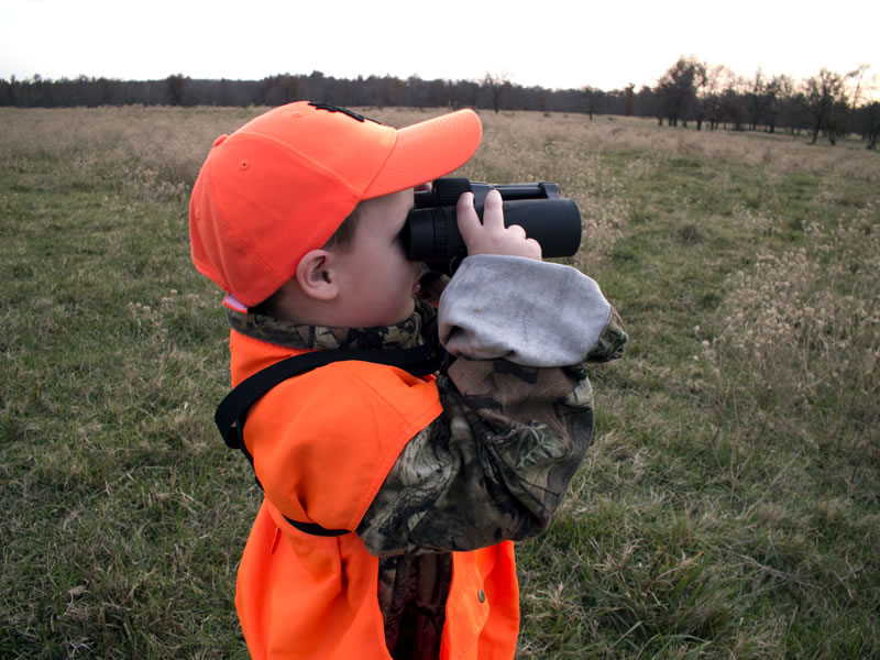 KB looking for deer with his binoculars
