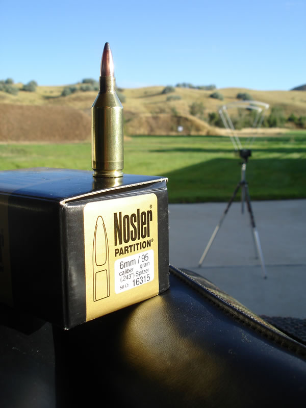 243 WSSM 95g Nosler Partition at Shooting Range