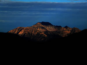 View of Mt. Timpanogos while elk hunting.