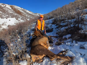 Weston and his cow elk.