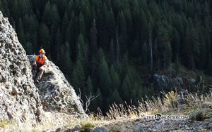 hunter in cliffs