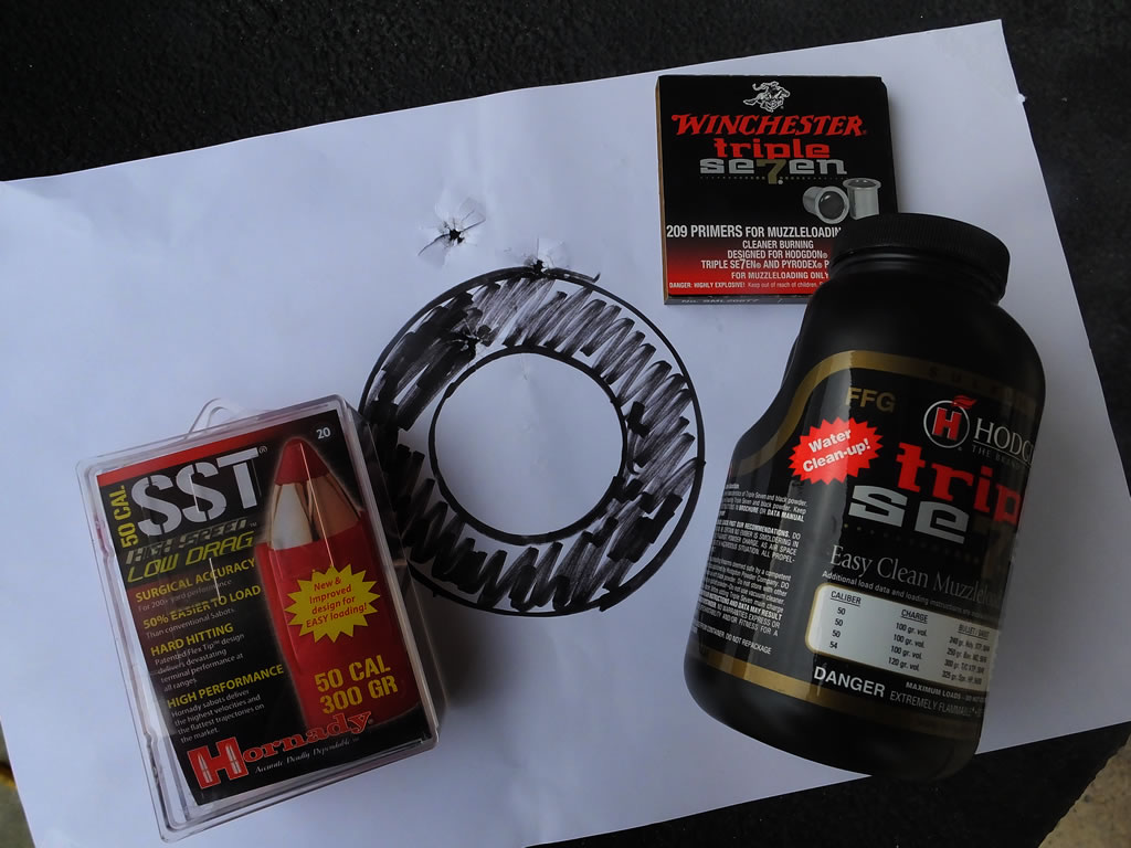 Thompson Center Encore Pro Hunter 3 shot group