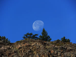 Moon on skyline