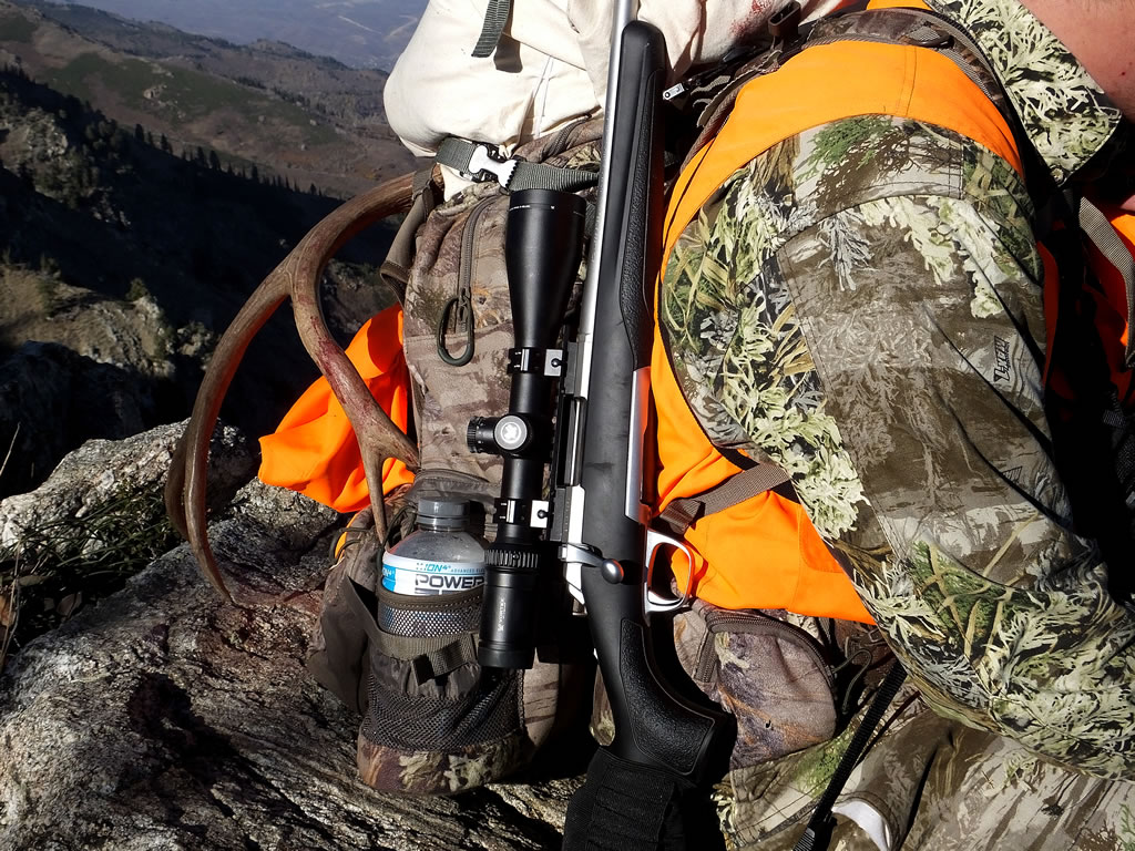Packing mule deer X-Bolt and Alps Pathfinder pack