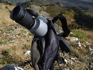 Glassing for mule deer with Vortex Razor HD spotting scope