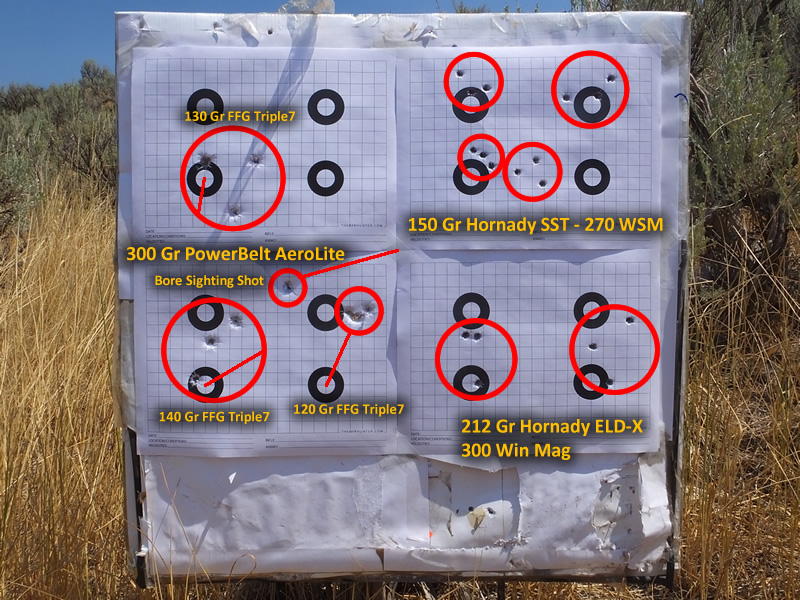 Target bullet groups