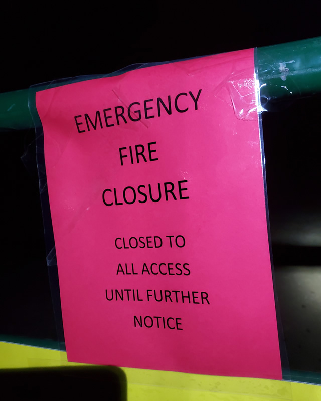 fire closure.