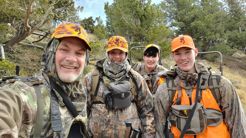 Hunting with my three boys.
