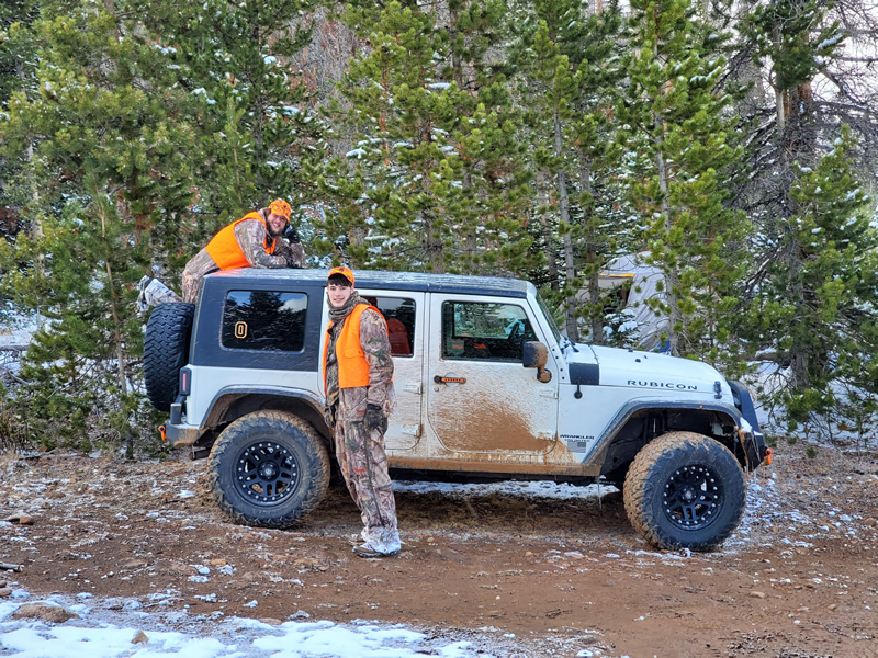 At the Jeep JK in the Uinta mountains.