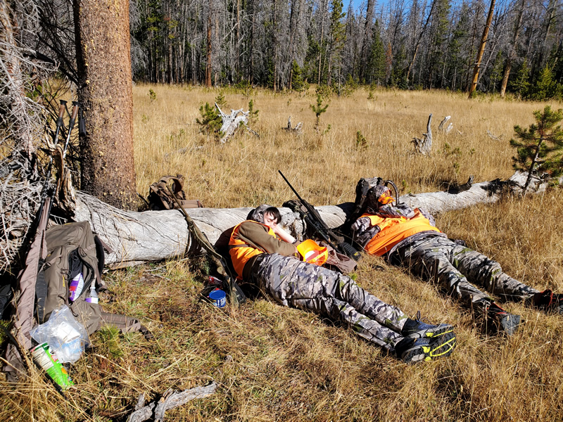 Midday nap while elk hunting.